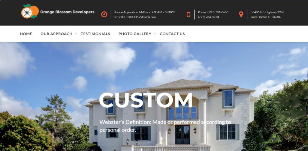 Orange Blossom Developers - Tampa Web Designer client