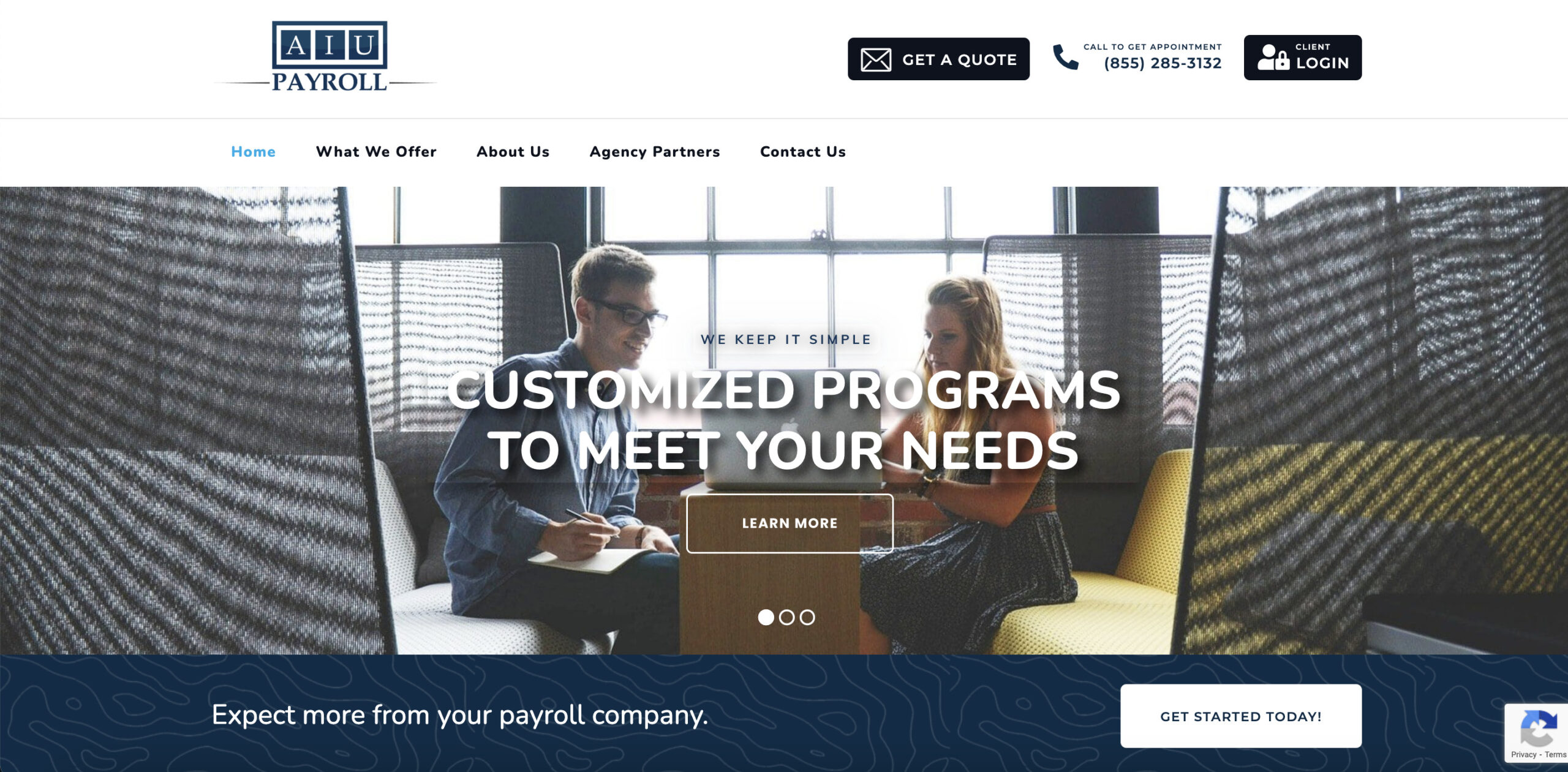 AIU Payroll - Tampa Web Design Client
