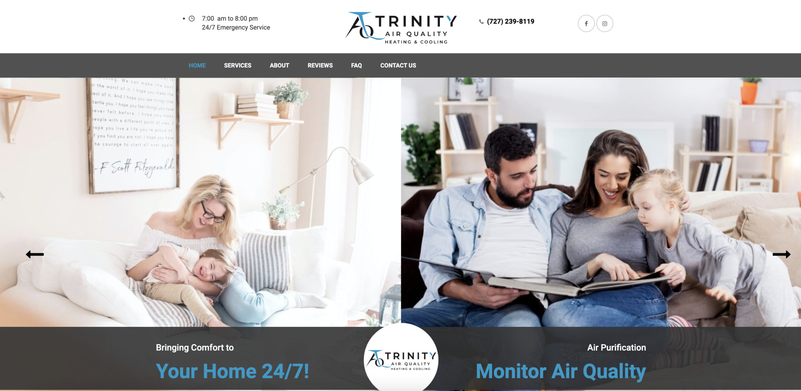Trinity Air Quality - Safety Harbor Web Design Client