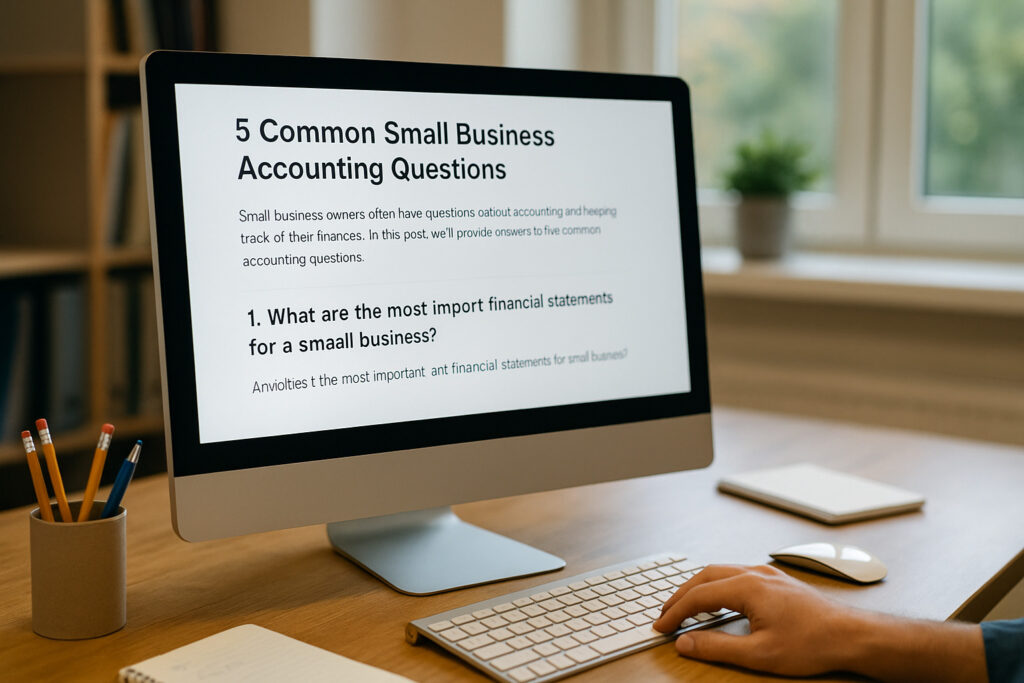 Blog Post Displayed on Desktop Monitor