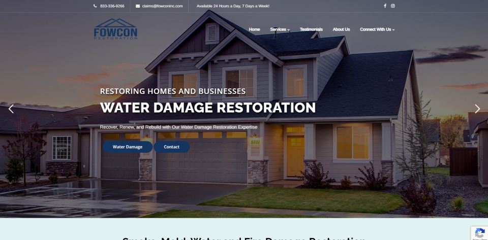 Free Of Worries Construction - Trinity Web Design Client