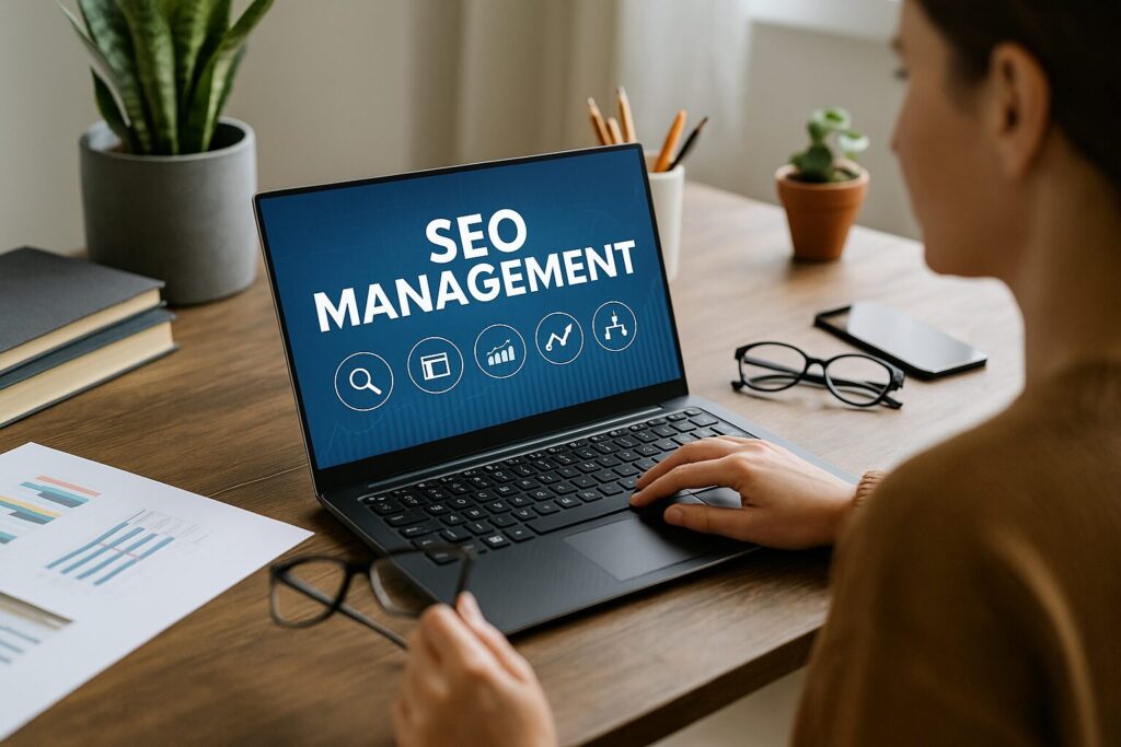SEO Management strategy meeting with an SEO company in Tampa FL comparing cost and performance data