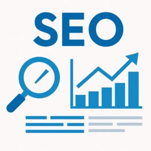 An SEO specialist analyzing SEO metrics on his computer screen to improve Google search ranking for businesses in Clearwater, Tampa, and Safety Harbor.