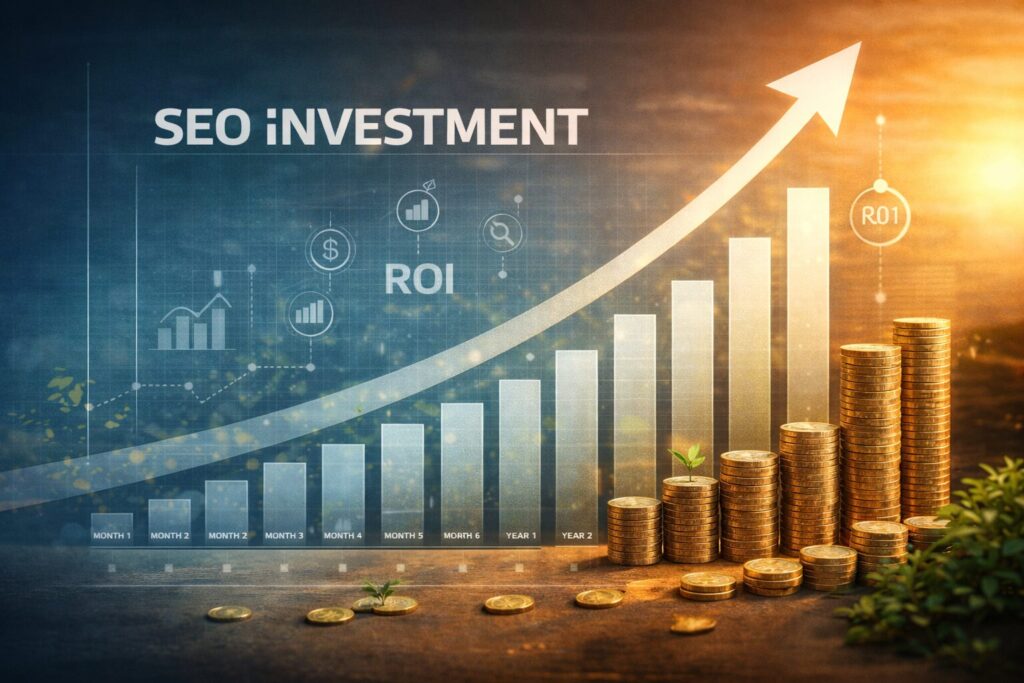 SEO investment showing long-term organic growth and ROI for businesses in Clearwater, Safety Harbor, and Tampa FL