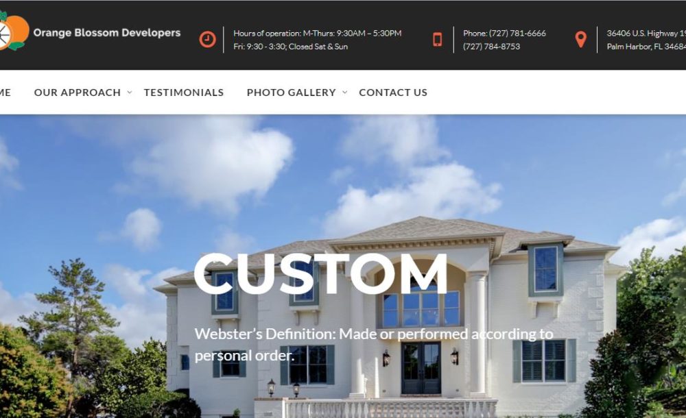 Orange Blossom Developers - Tampa Web Design