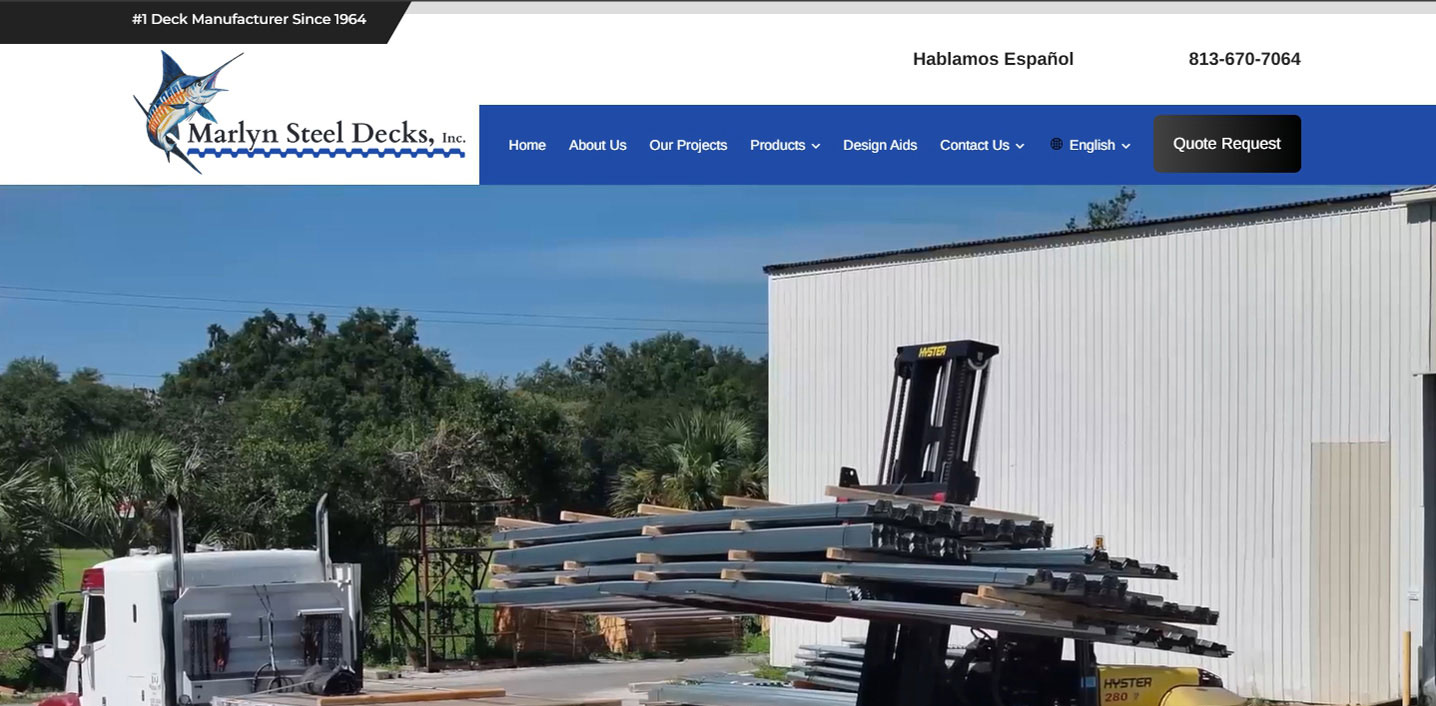 Carrollwood FL Area SEO Client Marlyn Steel Decks